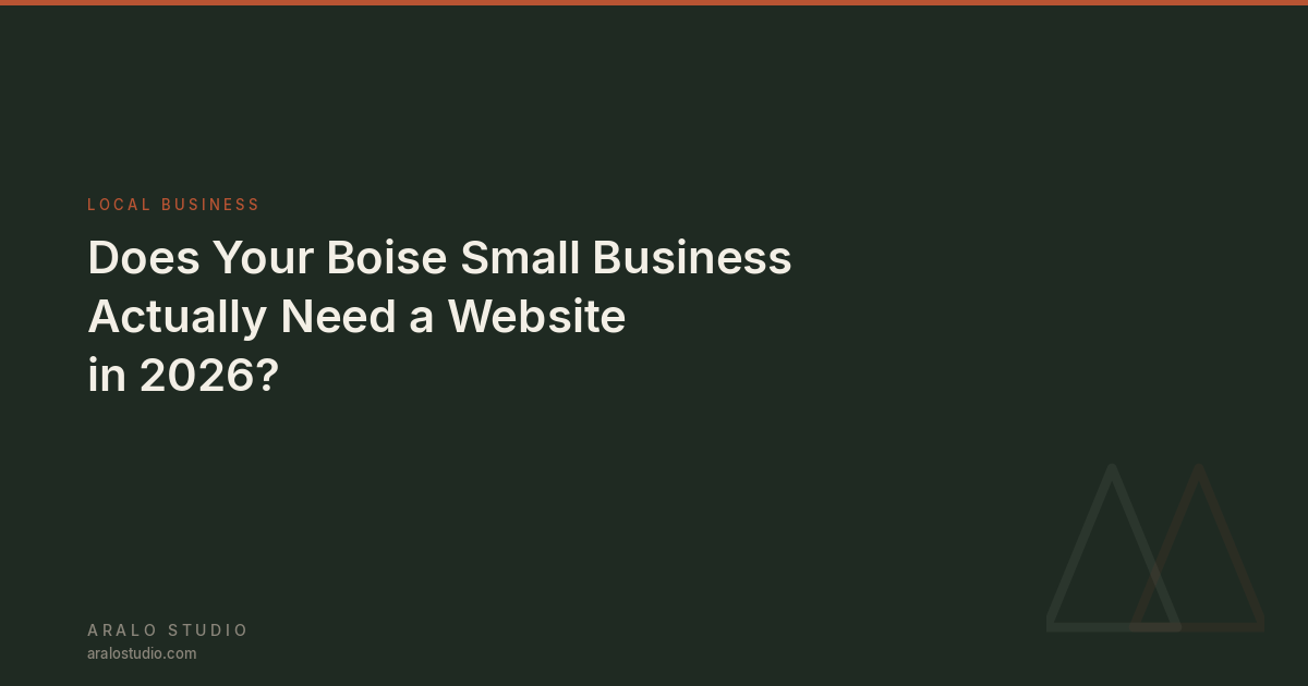 Downtown Boise storefronts at street level — small businesses that depend on local search.